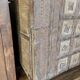 Authentic antique chest/trunk from Rajasthan, hammered metal and teak