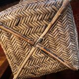Corbeille, panier en rotin tressé, années 1920/1930