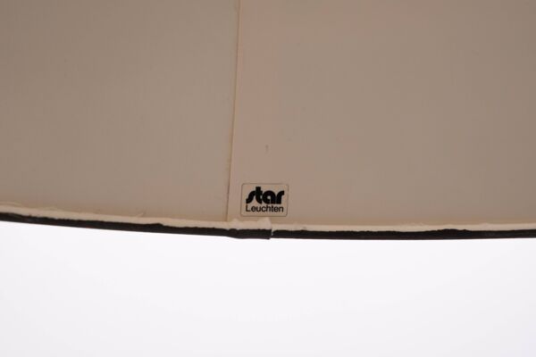 Lampadaire en cuir blanc par Star Leuchten Allemagne années 1970