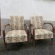 Paire de fauteuils années 50 tissu fleuri