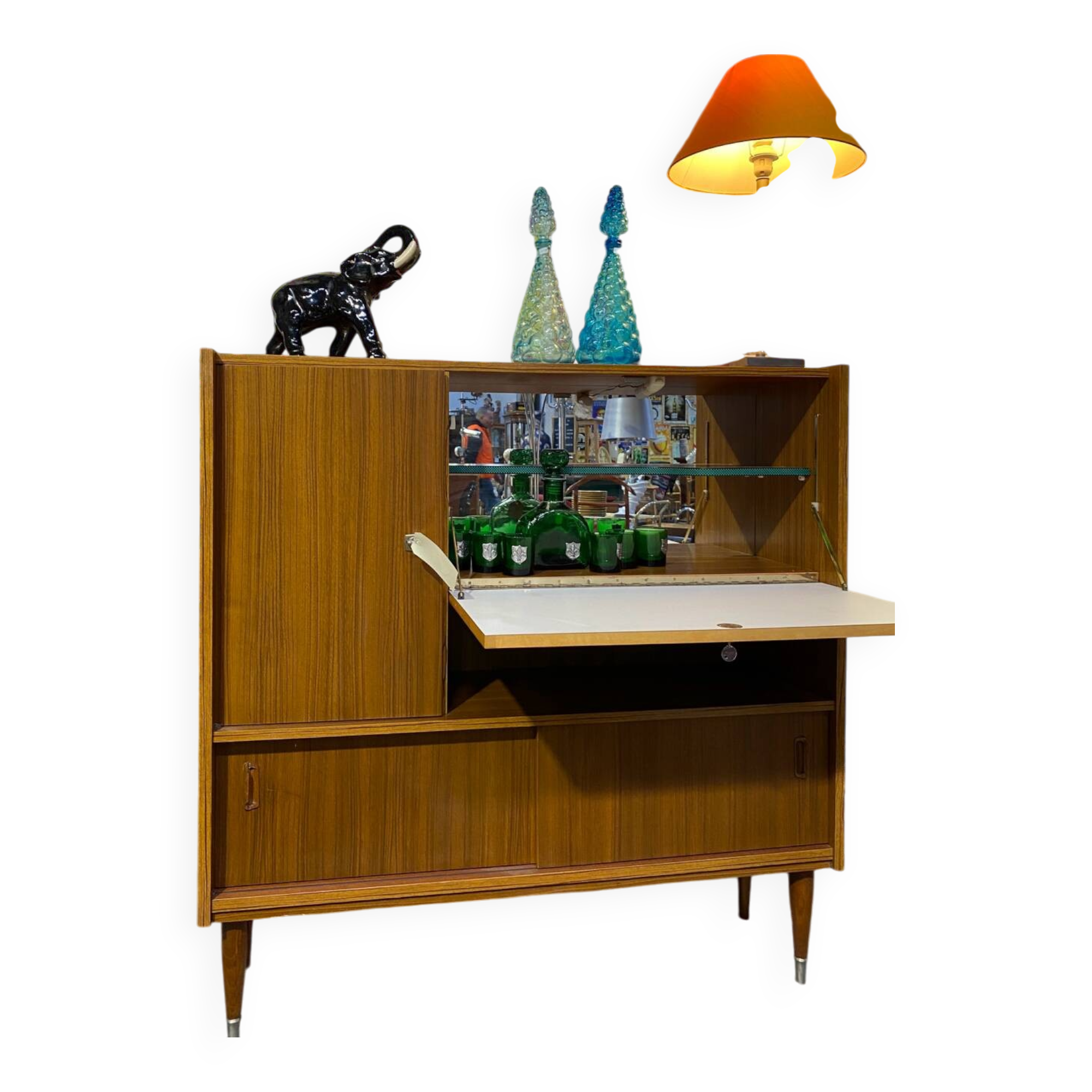 High sideboard, bar, vintage, Scandinavian style.