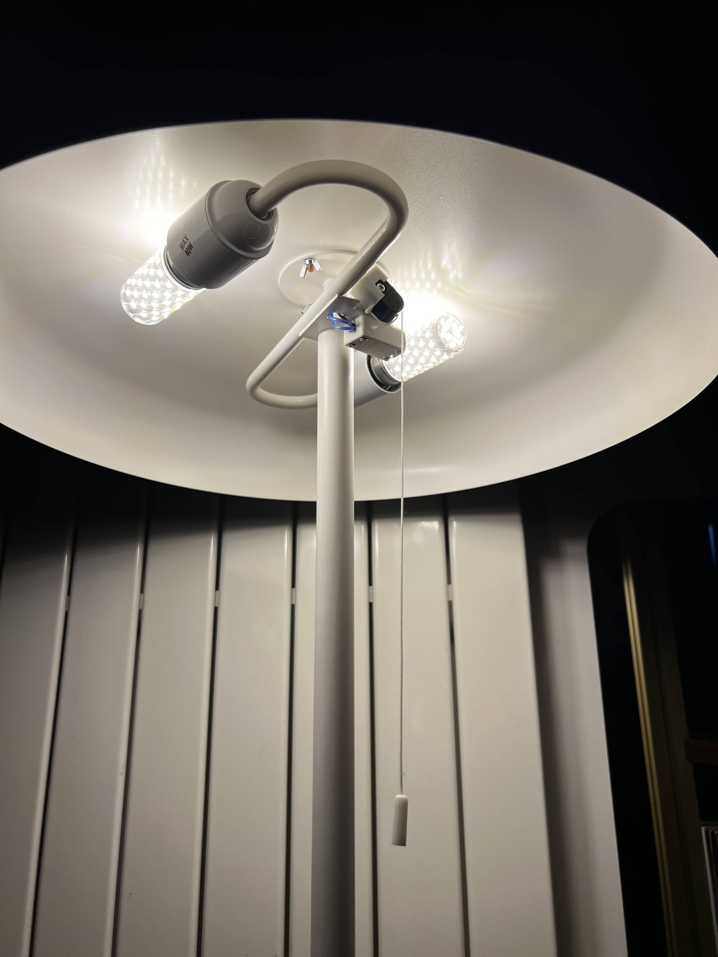 White designer floor lamp Matti Klenell Örsjö Belysning