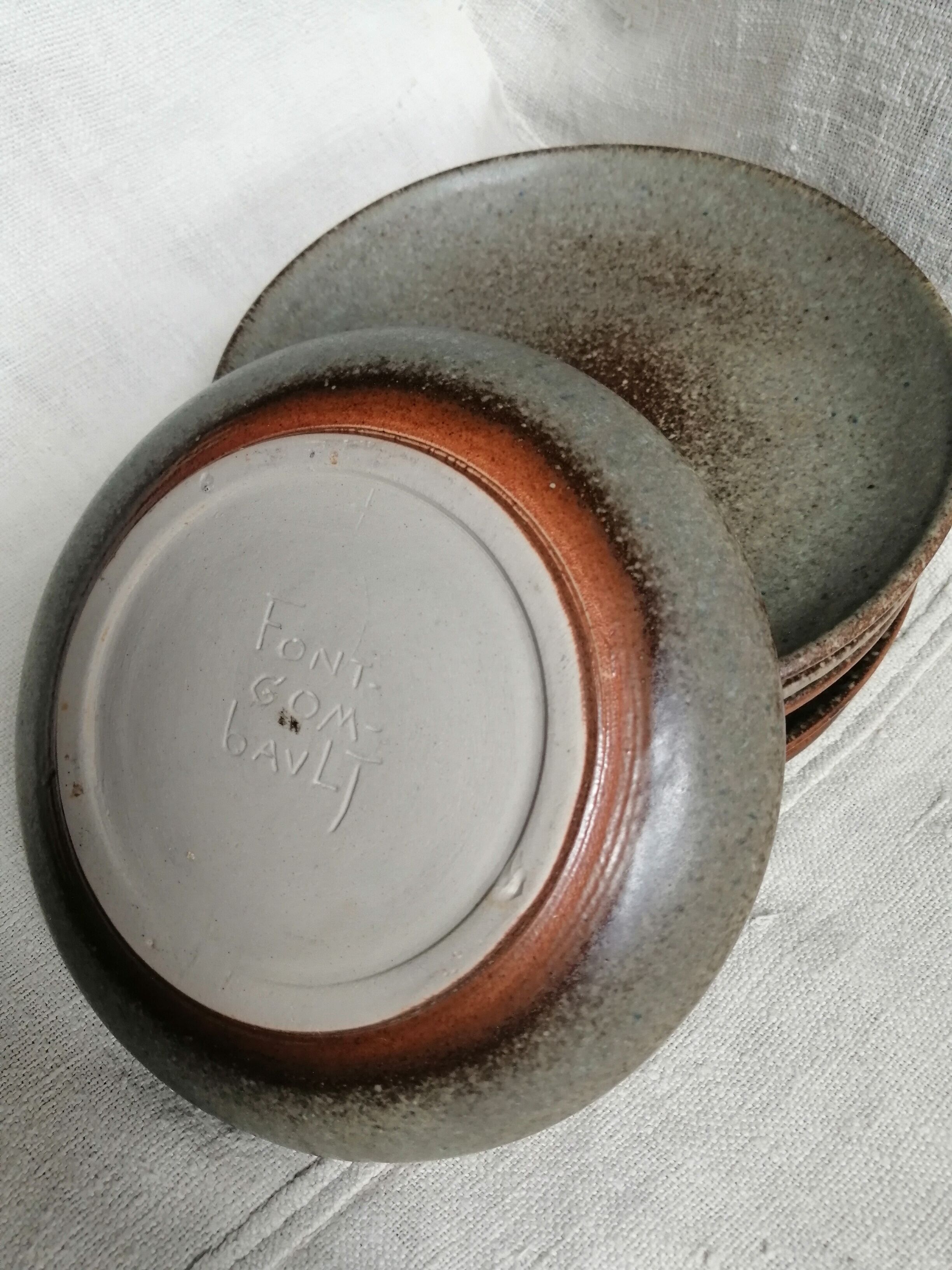 Enamelled sandstone plates Fontgombault Abbey