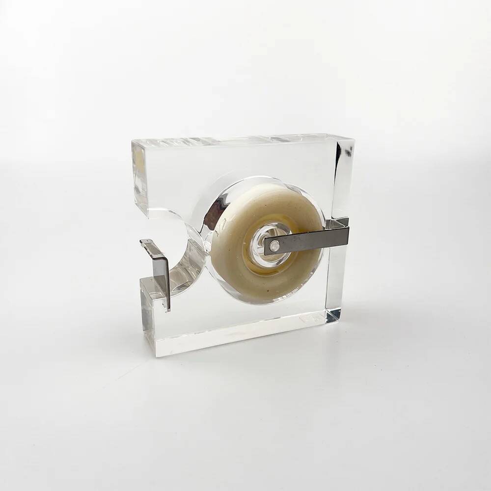 Adhesive Tape Dispenser • Lucite • Serge Mansau • Guzzini • 1970