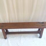 Pair of old benches in chene