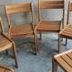 Suite de 6 chaises vintage en bois