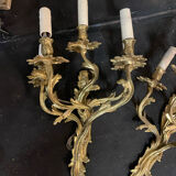 Pair of bronze sconces