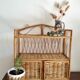 Vintage wicker wall shelf