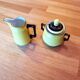 Milk and sugar pot in earthenware