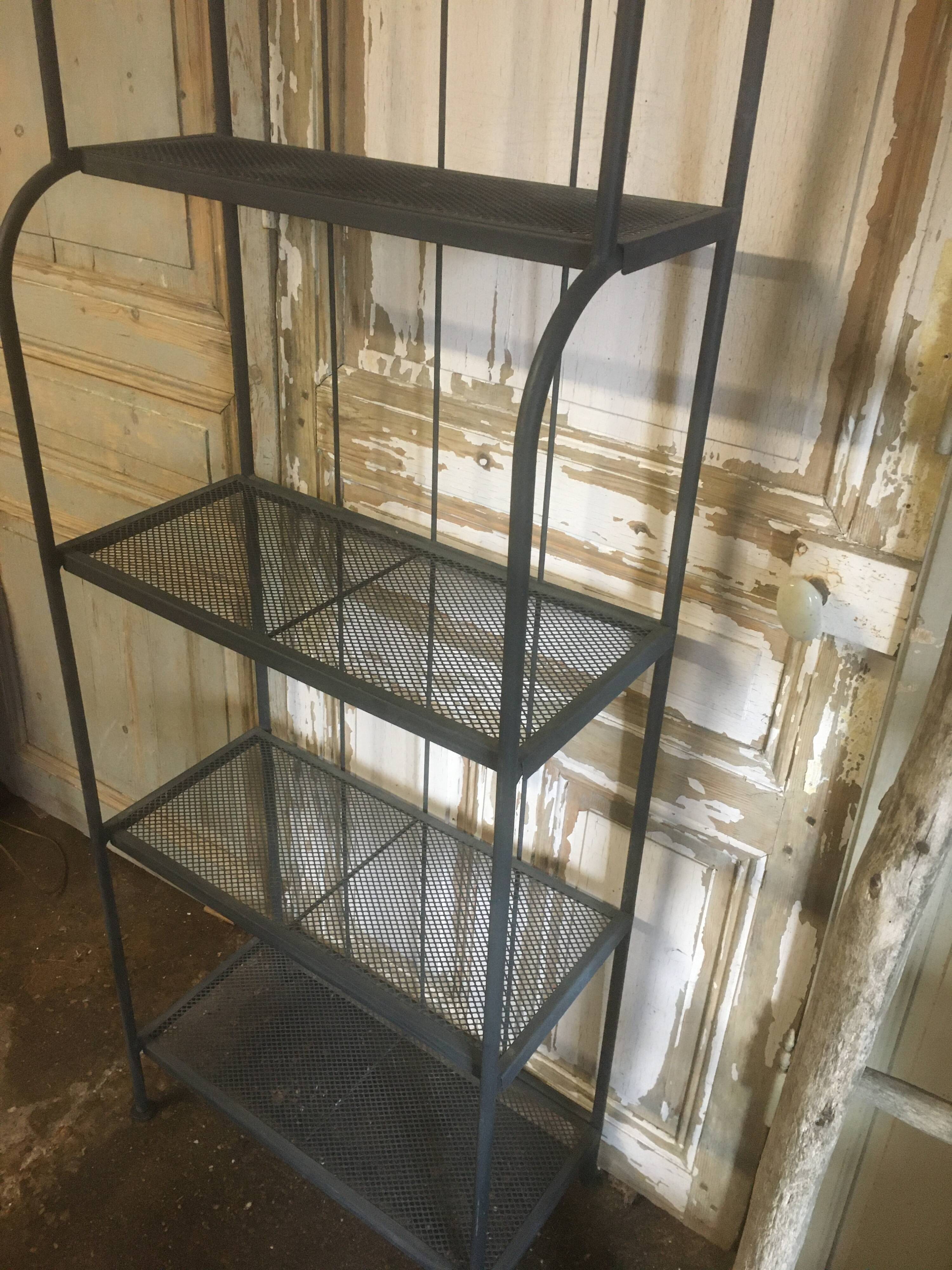 Metal garden shelf