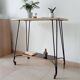 Vintage Formica and wrought iron rolling dessert trolley/side table.