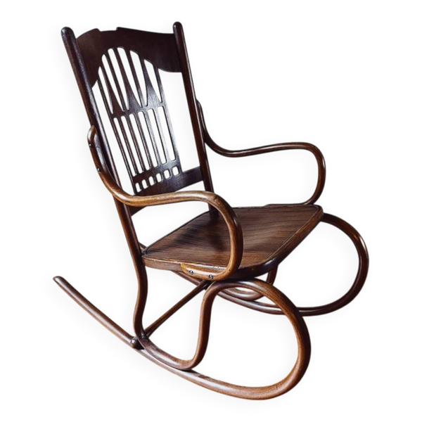 Rocking chair de Gustave Siegel conçu par Jacob & Josef Kohn