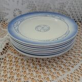 8 old Digoin and Sarreguemines dinner plates