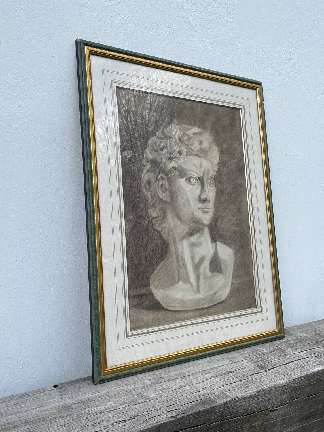 Pencil drawing of a bust