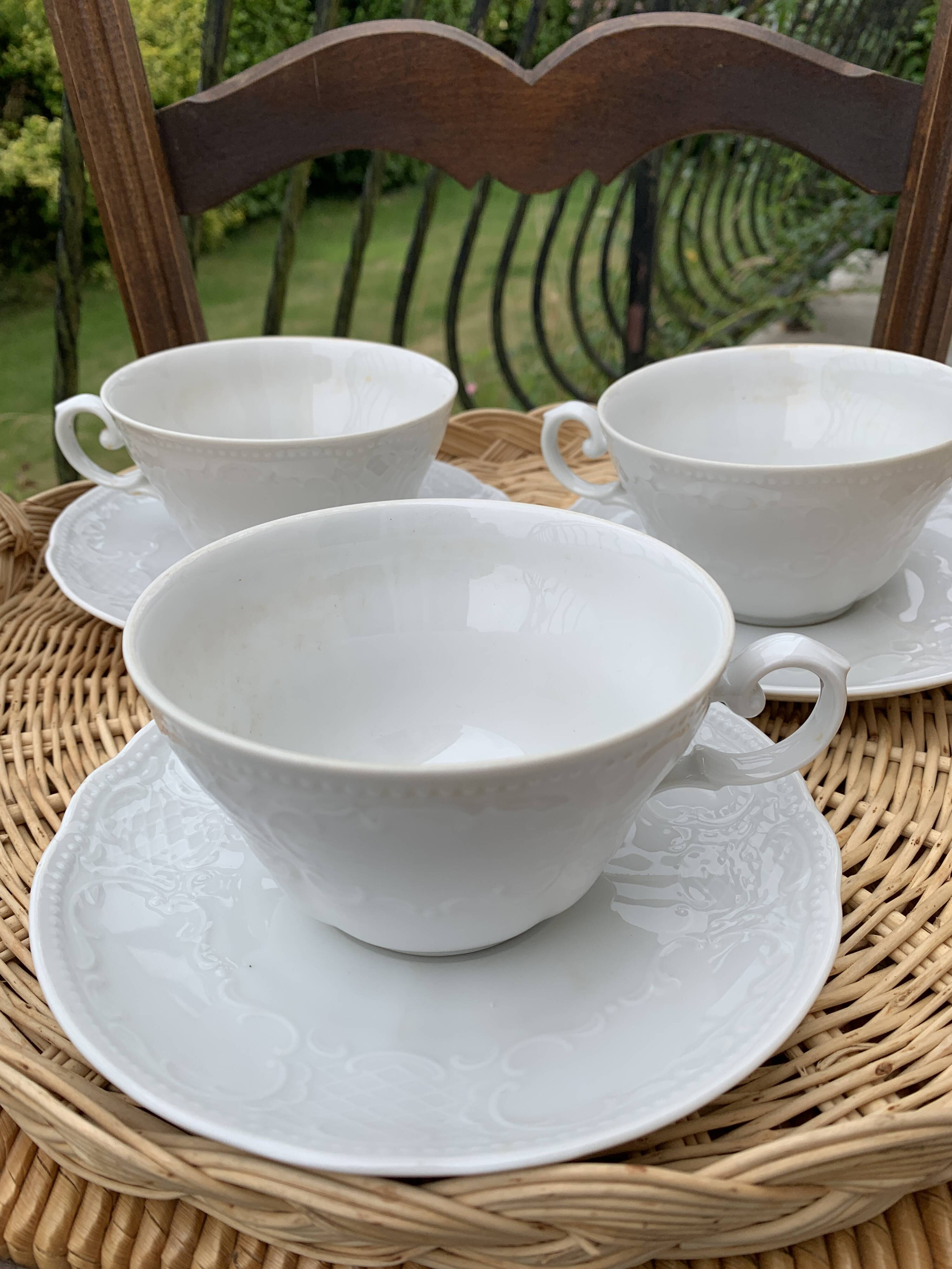 3 Seltmann Weiden Bavaria Porcelain Cups and Saucers