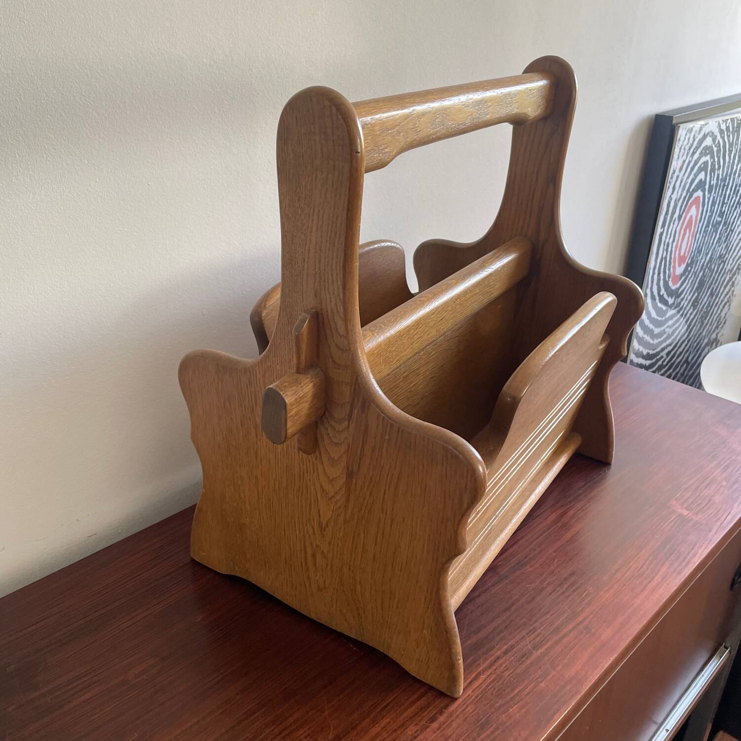 Vintage Wooden Newspaper Stand