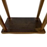 Vintage Set of 3 brutalist oak side or nesting tables 1970s