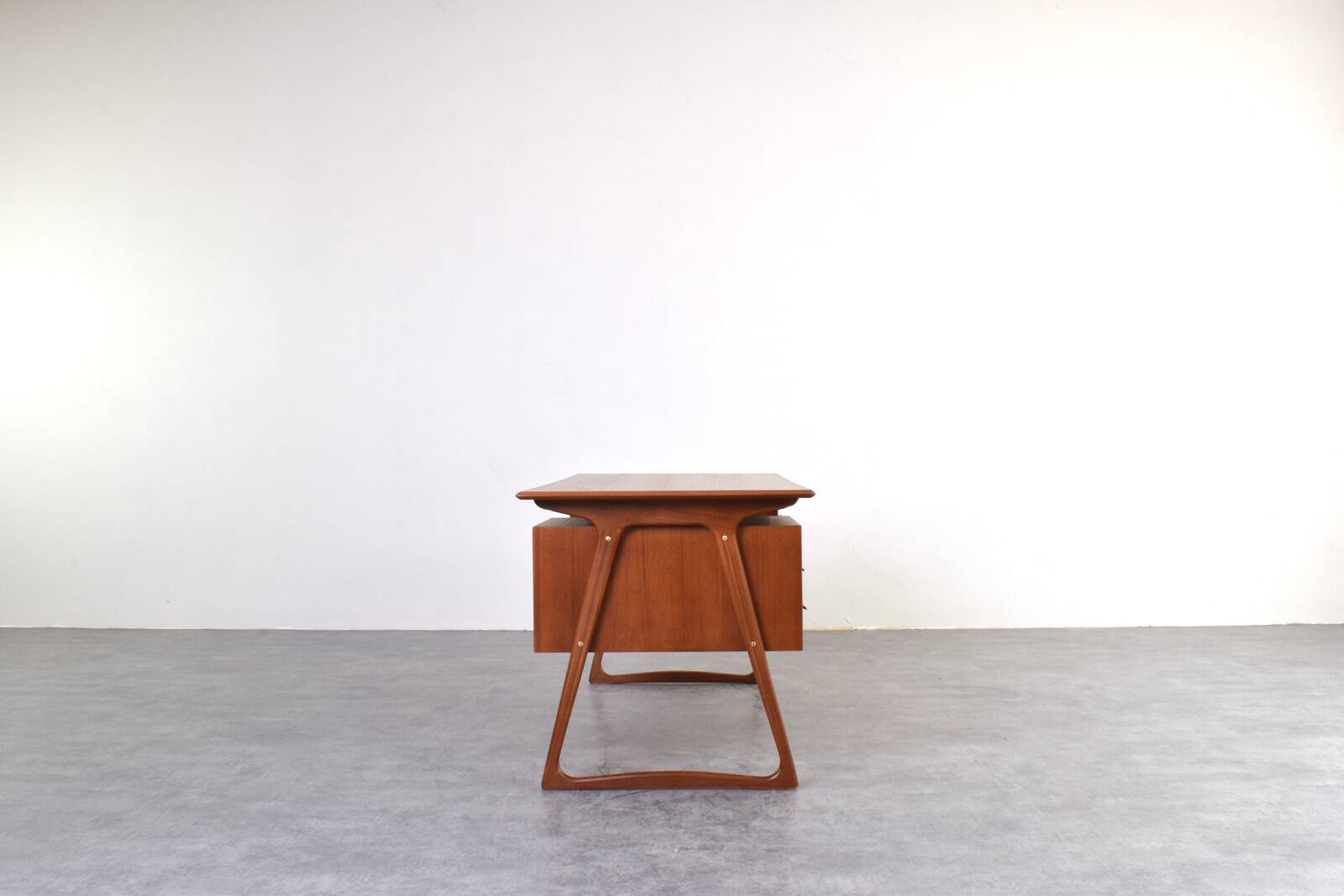 Mid-Century Danish Teak Executive Desk by Svend Åge Madsen for H.P. Hansen,