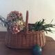 Woven wicker basket