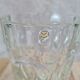 Thick vintage glass vase from the 70s – geometric design