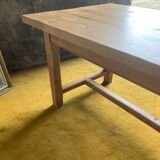 Raw wood farm table.