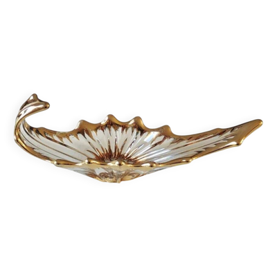 Vide poche, coupe décorative, cristallerie royale de Bayel et rehauts d'or 18 c.