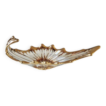 Empty Pocket/Decorative Bowl/Royal Bayel Crystal. 18k gold highlights.
