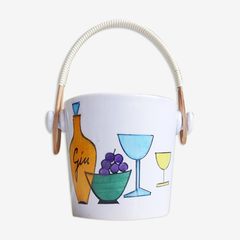 Colorful ceramic ice bucket by schramberg