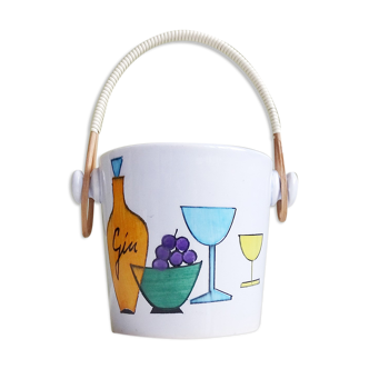 Colorful ceramic ice bucket by schramberg