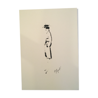 Chanel illustration with its press leaflet of the 89/90s praise in fashion