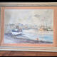 Watercolour – Fishing port – Signed Michel Burbeau?