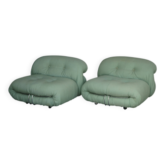 Vintage Soriana Lounge Chairs by Afra & Tobia Scarpa for Cassina, 1970s