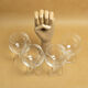 Lot 4 glasses with crystal foot Lalique Argos art deco 1930