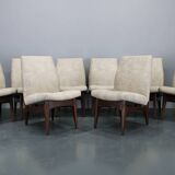 1970s Set of Eight Restored Dining Chairs, Czechoslovakia