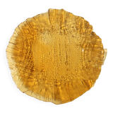 Amber Plate Jute by Pavel Panek / Glass Union / Czech Republic / 1977