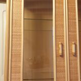 Armoire vitrée en rotin