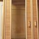 Rattan glass cabinet