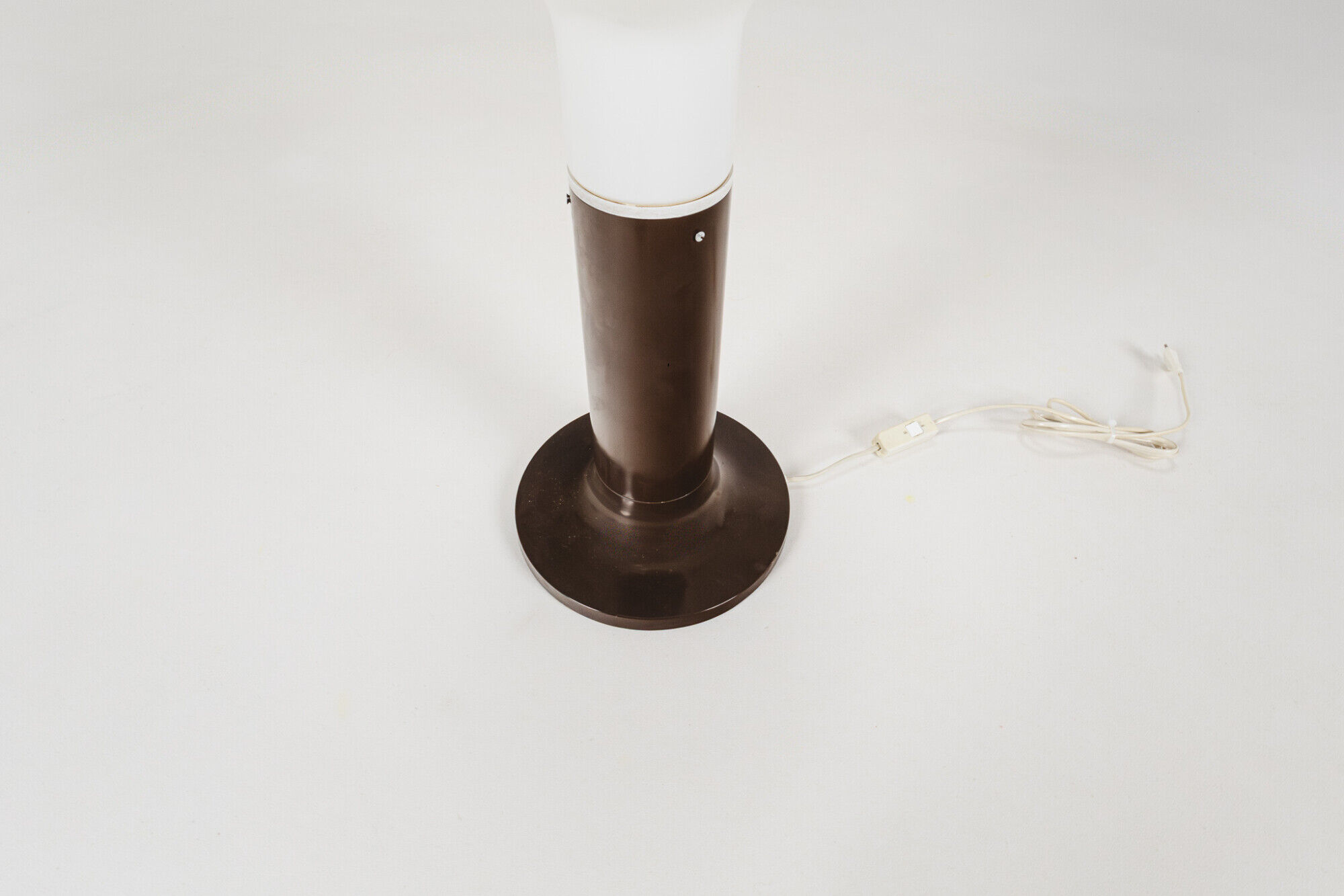 Space age floor lamp in glass & metal by Temde Leuchten