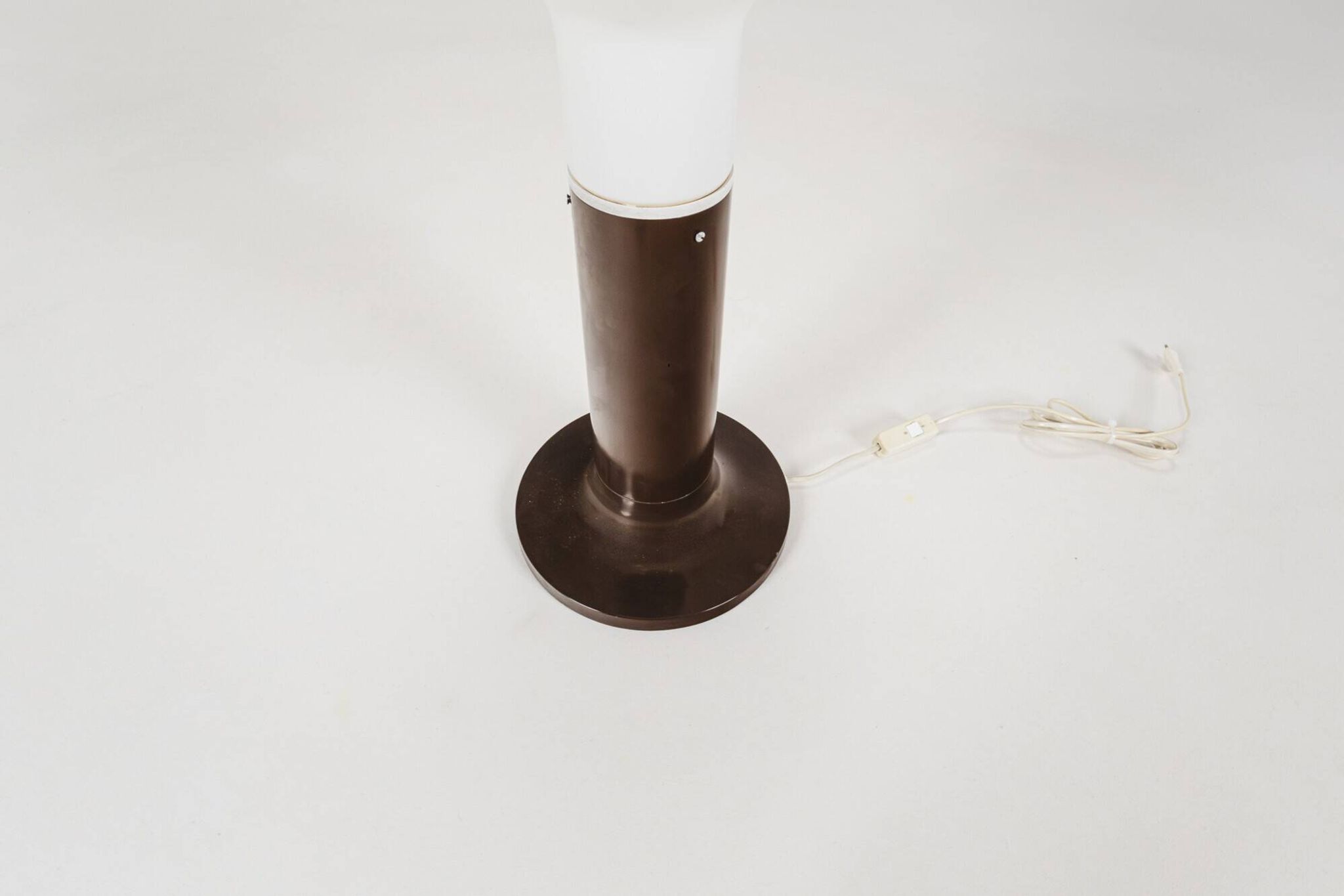 Space age floor lamp in glass & metal by Temde Leuchten