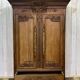 Armoire de mariage Normande sculptée en chêne clair du 19ème siècle