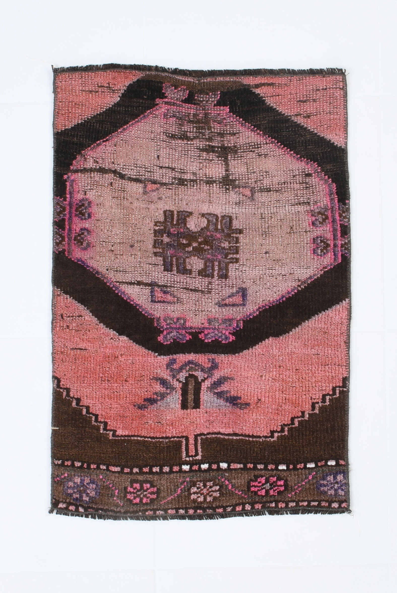 1x2 Vintage pink door mat, 1x2 door mat, 2.6x1.8 Ft