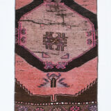 1x2 Vintage pink door mat, 1x2 door mat, 2.6x1.8 Ft