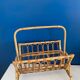 Vintage rattan magazine holder