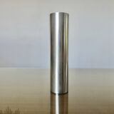 Minimalist "roll" soliflore vase in nickel-plated brass, 1970