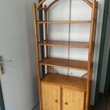 Vintage wicker rattan shelf