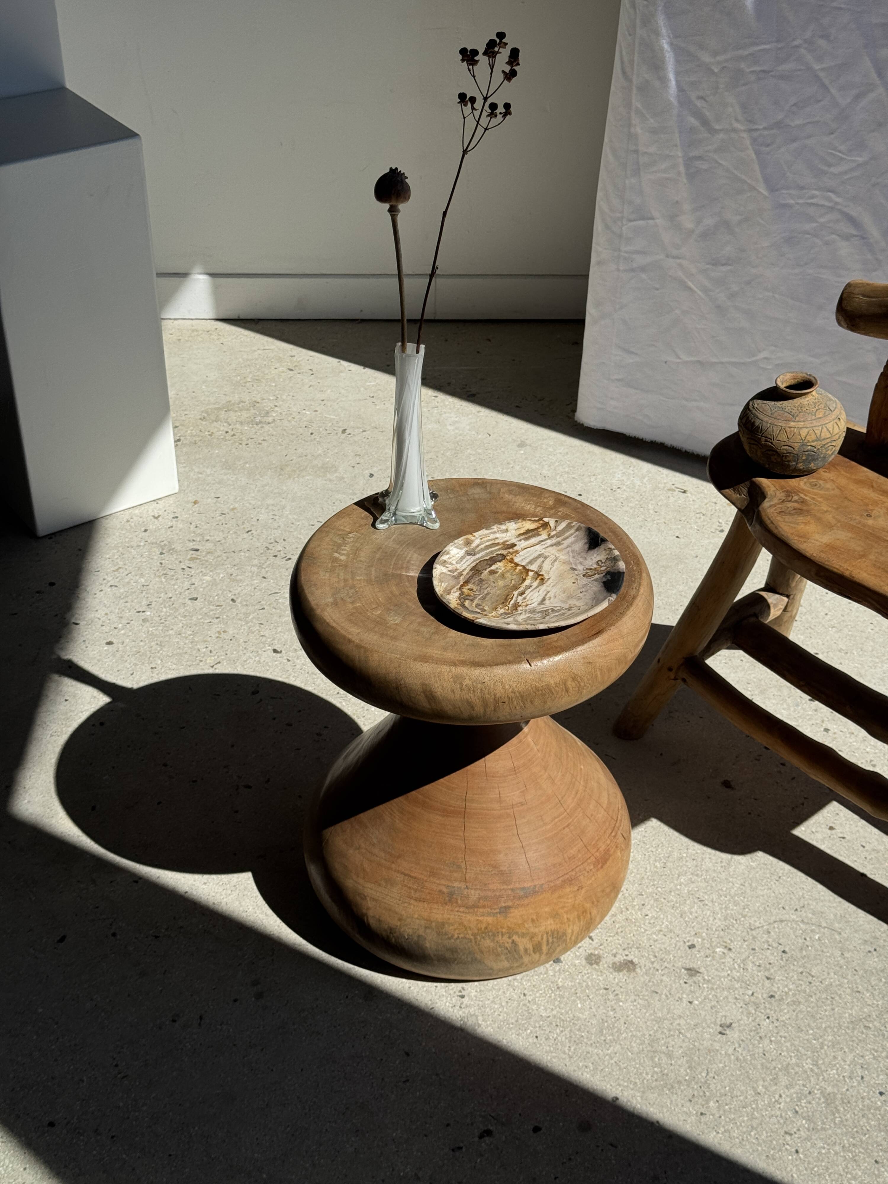 Pawn Natural - Stool, side table, end table in solid mango wood