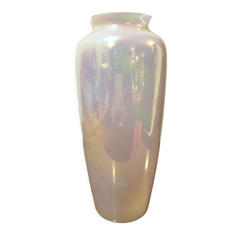Vase vintage en verre irisé