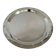 Plat de service rond en métal argenté vintage moderniste