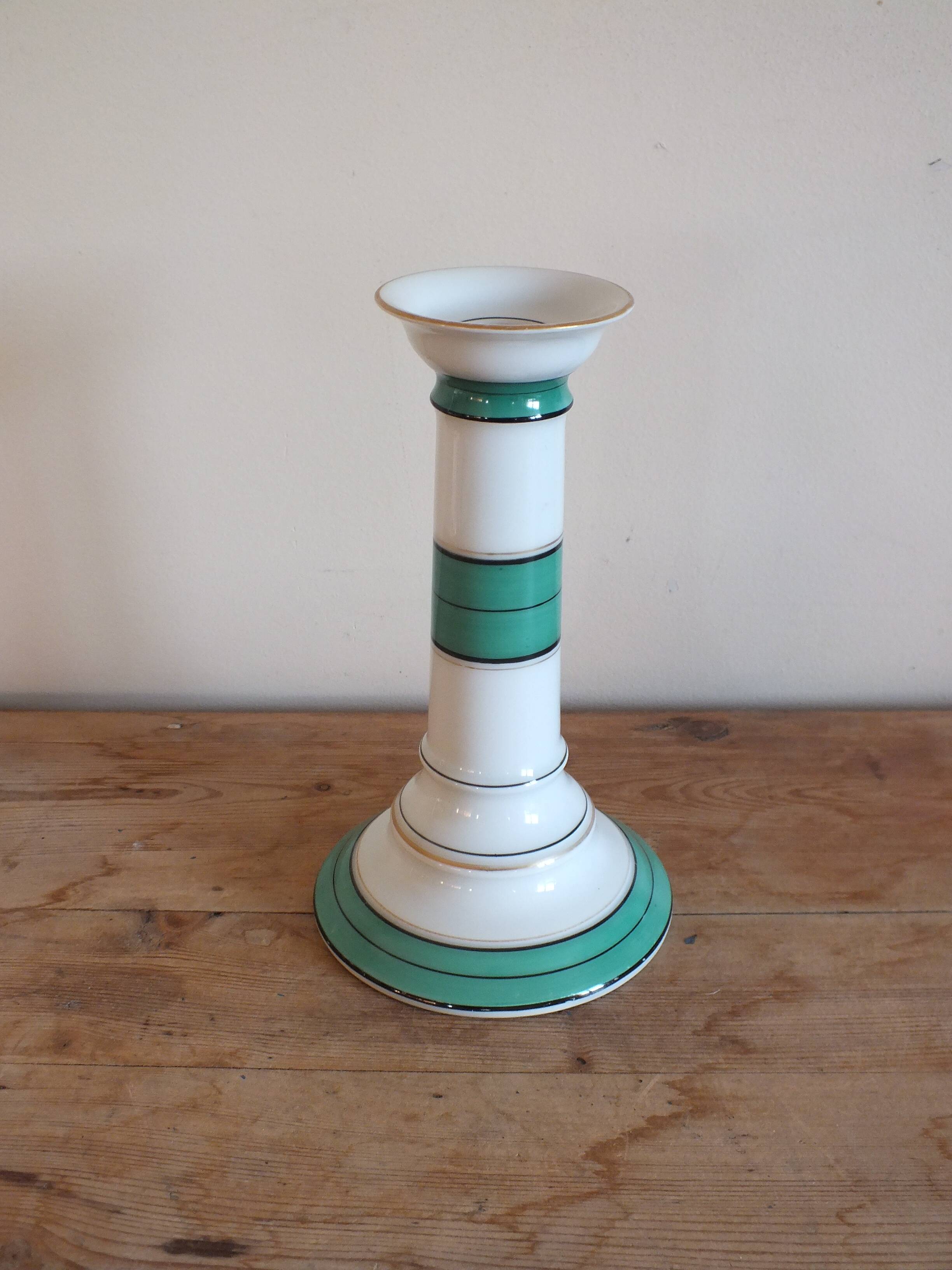 Antique Louis Philippe style candlestick in Paris porcelain