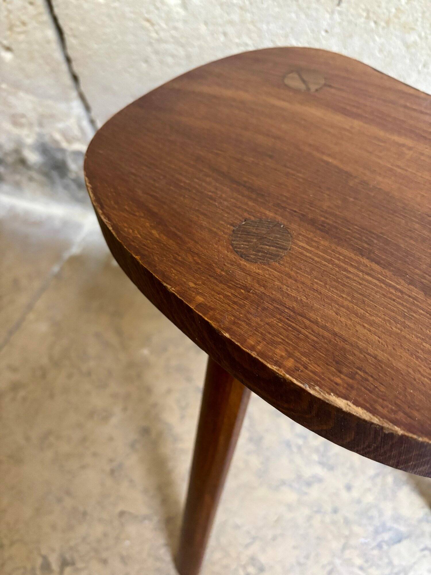 Wooden bean tripod stool no. 1